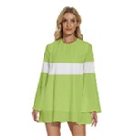 A Minimalist Pattern With Simple Lines And Shapes, Creating A Clean And Modern Aesthetic 02 Round Neck Long Sleeve Bohemian Style Chiffon Mini Dress