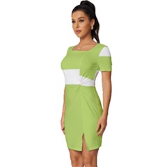 Fitted Knot Split End Bodycon Dress 