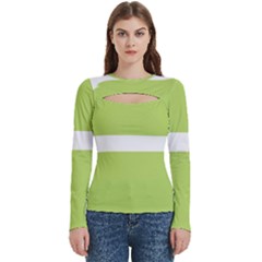 A Minimalist Pattern With Simple Lines And Shapes, Creating A Clean And Modern Aesthetic 02 Women s Cut Out Long Sleeve T