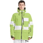 A Minimalist Pattern With Simple Lines And Shapes, Creating A Clean And Modern Aesthetic 02 Men s Multi Pockets Zip Ski and Snowboard Waterproof Breathable Jacket