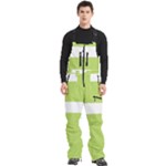 A Minimalist Pattern With Simple Lines And Shapes, Creating A Clean And Modern Aesthetic 02 Men s Front Zip Ski And Snowboard Bib Pants