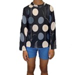 A Minimalist Pattern With Simple Lines And Shapes, Creating A Clean And Modern Aesthetic 03 Kids  Long Sleeve Swimwear