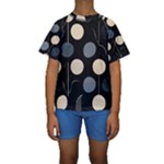 A Minimalist Pattern With Simple Lines And Shapes, Creating A Clean And Modern Aesthetic 03 Kids  Short Sleeve Swimwear