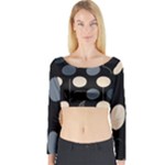 A Minimalist Pattern With Simple Lines And Shapes, Creating A Clean And Modern Aesthetic 03 Long Sleeve Crop Top