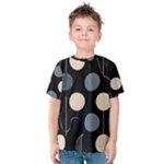 A Minimalist Pattern With Simple Lines And Shapes, Creating A Clean And Modern Aesthetic 03 Kids  Cotton T-Shirt