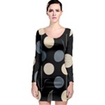 A Minimalist Pattern With Simple Lines And Shapes, Creating A Clean And Modern Aesthetic 03 Long Sleeve Bodycon Dress