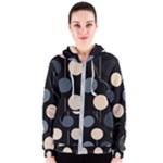 A Minimalist Pattern With Simple Lines And Shapes, Creating A Clean And Modern Aesthetic 03 Women s Zipper Hoodie