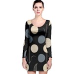 A Minimalist Pattern With Simple Lines And Shapes, Creating A Clean And Modern Aesthetic 03 Long Sleeve Velvet Bodycon Dress