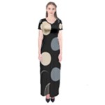 A Minimalist Pattern With Simple Lines And Shapes, Creating A Clean And Modern Aesthetic 03 Short Sleeve Maxi Dress