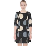 A Minimalist Pattern With Simple Lines And Shapes, Creating A Clean And Modern Aesthetic 03 Quarter Sleeve Pocket Dress