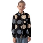 A Minimalist Pattern With Simple Lines And Shapes, Creating A Clean And Modern Aesthetic 03 Kids  Long Sleeve Shirt