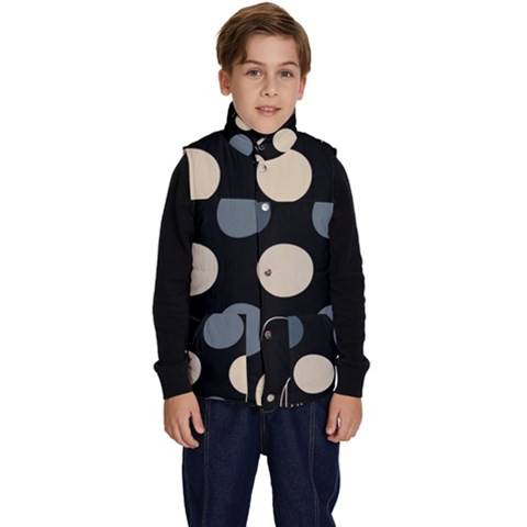 A Minimalist Pattern With Simple Lines And Shapes, Creating A Clean And Modern Aesthetic 03 Kid s Button Up Puffy Vest from ArtsNow.com