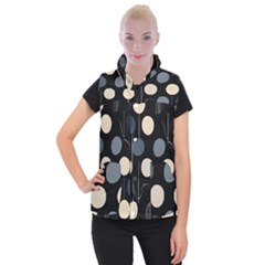 A Minimalist Pattern With Simple Lines And Shapes, Creating A Clean And Modern Aesthetic 03 Women s Button Up Vest from ArtsNow.com