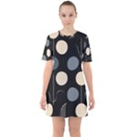 A Minimalist Pattern With Simple Lines And Shapes, Creating A Clean And Modern Aesthetic 03 Sixties Short Sleeve Mini Dress