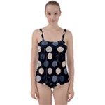 A Minimalist Pattern With Simple Lines And Shapes, Creating A Clean And Modern Aesthetic 03 Twist Front Tankini Set