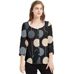 A Minimalist Pattern With Simple Lines And Shapes, Creating A Clean And Modern Aesthetic 03 Chiffon Quarter Sleeve Blouse