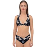 A Minimalist Pattern With Simple Lines And Shapes, Creating A Clean And Modern Aesthetic 03 Double Strap Halter Bikini Set