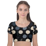 A Minimalist Pattern With Simple Lines And Shapes, Creating A Clean And Modern Aesthetic 03 Velvet Short Sleeve Crop Top 