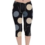 A Minimalist Pattern With Simple Lines And Shapes, Creating A Clean And Modern Aesthetic 03 Velvet Capri Leggings 