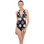 A Minimalist Pattern With Simple Lines And Shapes, Creating A Clean And Modern Aesthetic 03 Halter Front Plunge Swimsuit