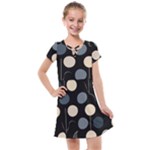 A Minimalist Pattern With Simple Lines And Shapes, Creating A Clean And Modern Aesthetic 03 Kids  Cross Web Dress