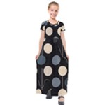 A Minimalist Pattern With Simple Lines And Shapes, Creating A Clean And Modern Aesthetic 03 Kids  Short Sleeve Maxi Dress