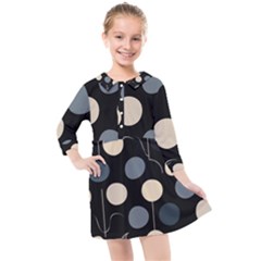 Kids  Quarter Sleeve Shirt Dress 