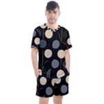 A Minimalist Pattern With Simple Lines And Shapes, Creating A Clean And Modern Aesthetic 03 Men s Mesh T-Shirt and Shorts Set