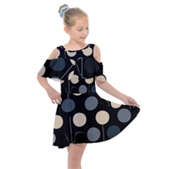 Kids  Shoulder Cutout Chiffon Dress 