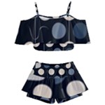 A Minimalist Pattern With Simple Lines And Shapes, Creating A Clean And Modern Aesthetic 03 Kids  Off Shoulder Skirt Bikini