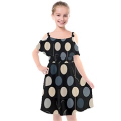 Kids  Cut Out Shoulders Chiffon Dress 