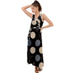 A Minimalist Pattern With Simple Lines And Shapes, Creating A Clean And Modern Aesthetic 03 V-Neck Chiffon Maxi Dress