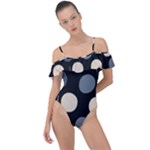 A Minimalist Pattern With Simple Lines And Shapes, Creating A Clean And Modern Aesthetic 03 Frill Detail One Piece Swimsuit