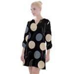 A Minimalist Pattern With Simple Lines And Shapes, Creating A Clean And Modern Aesthetic 03 Open Neck Shift Dress