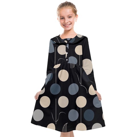 A Minimalist Pattern With Simple Lines And Shapes, Creating A Clean And Modern Aesthetic 03 Kids  Midi Sailor Dress from ArtsNow.com