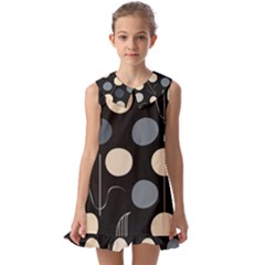 Kids  Pilgrim Collar Ruffle Hem Dress 