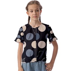 Kids  Cuff Sleeve Scrunch Bottom T-Shirt 