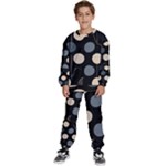 A Minimalist Pattern With Simple Lines And Shapes, Creating A Clean And Modern Aesthetic 03 Kids  Sweatshirt set