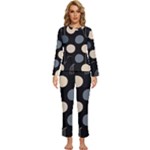 A Minimalist Pattern With Simple Lines And Shapes, Creating A Clean And Modern Aesthetic 03 Womens  Long Sleeve Lightweight Pajamas Set