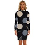 A Minimalist Pattern With Simple Lines And Shapes, Creating A Clean And Modern Aesthetic 03 Long Sleeve Shirt Collar Bodycon Dress