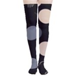 A Minimalist Pattern With Simple Lines And Shapes, Creating A Clean And Modern Aesthetic 03 Thigh High Stockings