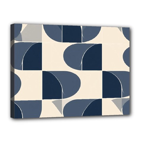 A Minimalist Pattern With Simple Lines And Shapes, Creating A Clean And Modern Aesthetic 04 Canvas 16  x 12  (Stretched) from ArtsNow.com