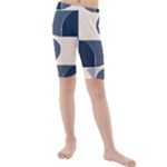 A Minimalist Pattern With Simple Lines And Shapes, Creating A Clean And Modern Aesthetic 04 Kids  Mid Length Swim Shorts