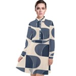 A Minimalist Pattern With Simple Lines And Shapes, Creating A Clean And Modern Aesthetic 04 Long Sleeve Chiffon Shirt Dress