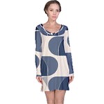 A Minimalist Pattern With Simple Lines And Shapes, Creating A Clean And Modern Aesthetic 04 Long Sleeve Nightdress