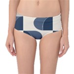 A Minimalist Pattern With Simple Lines And Shapes, Creating A Clean And Modern Aesthetic 04 Mid-Waist Bikini Bottoms