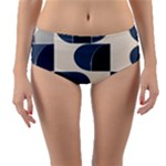 A Minimalist Pattern With Simple Lines And Shapes, Creating A Clean And Modern Aesthetic 04 Reversible Mid-Waist Bikini Bottoms