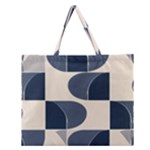 A Minimalist Pattern With Simple Lines And Shapes, Creating A Clean And Modern Aesthetic 04 Zipper Large Tote Bag