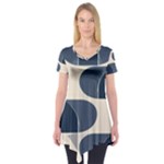 A Minimalist Pattern With Simple Lines And Shapes, Creating A Clean And Modern Aesthetic 04 Short Sleeve Tunic 