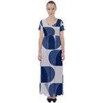 A Minimalist Pattern With Simple Lines And Shapes, Creating A Clean And Modern Aesthetic 04 High Waist Short Sleeve Maxi Dress